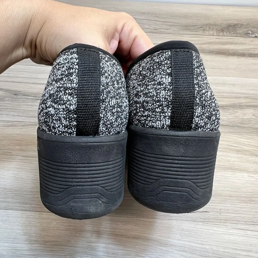 Skechers Clogs Womens Size 10‎ Pier Lite Wedge Walking Shoes Black White 158410